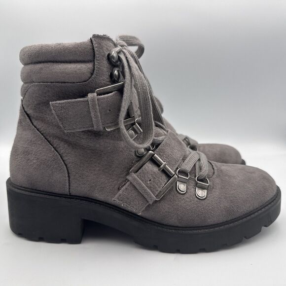 Cliffs by White Mountain Women's Marlee Gray Buckle/Zipper/Laces Boot Size 8M - Picture 2 of 7